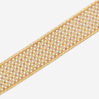 Konstantino Melissa 18K Yellow Gold and Pink Sapphire Wide Bracelet BKJ531-130