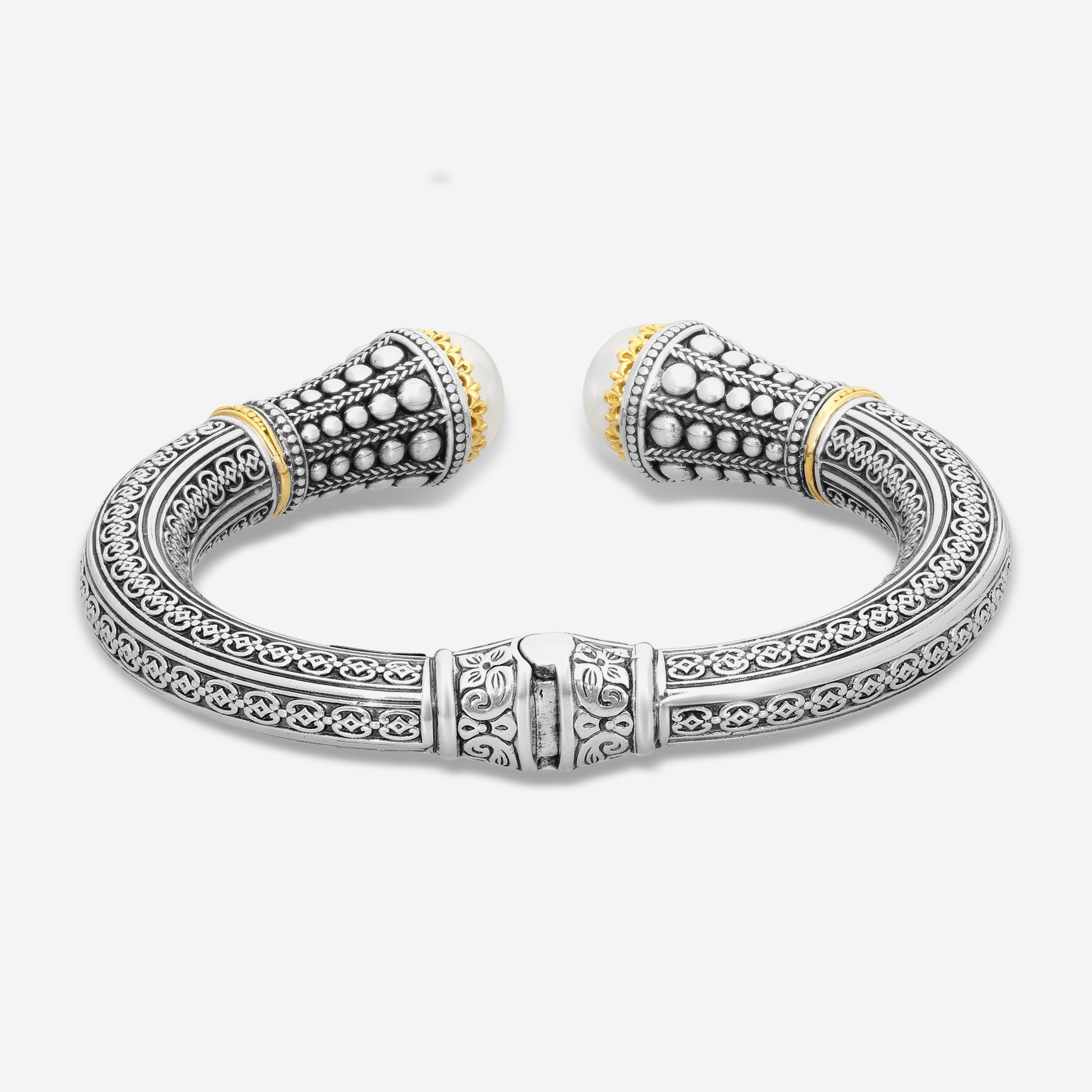 Konstantino Pearl Clas Sterling Silver & 18K Yellow Gold Pearl Bracelet BMK4202 - THE SOLIST