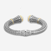 Konstantino Pearl Clas Sterling Silver & 18K Yellow Gold Pearl Bracelet BMK4202 - THE SOLIST