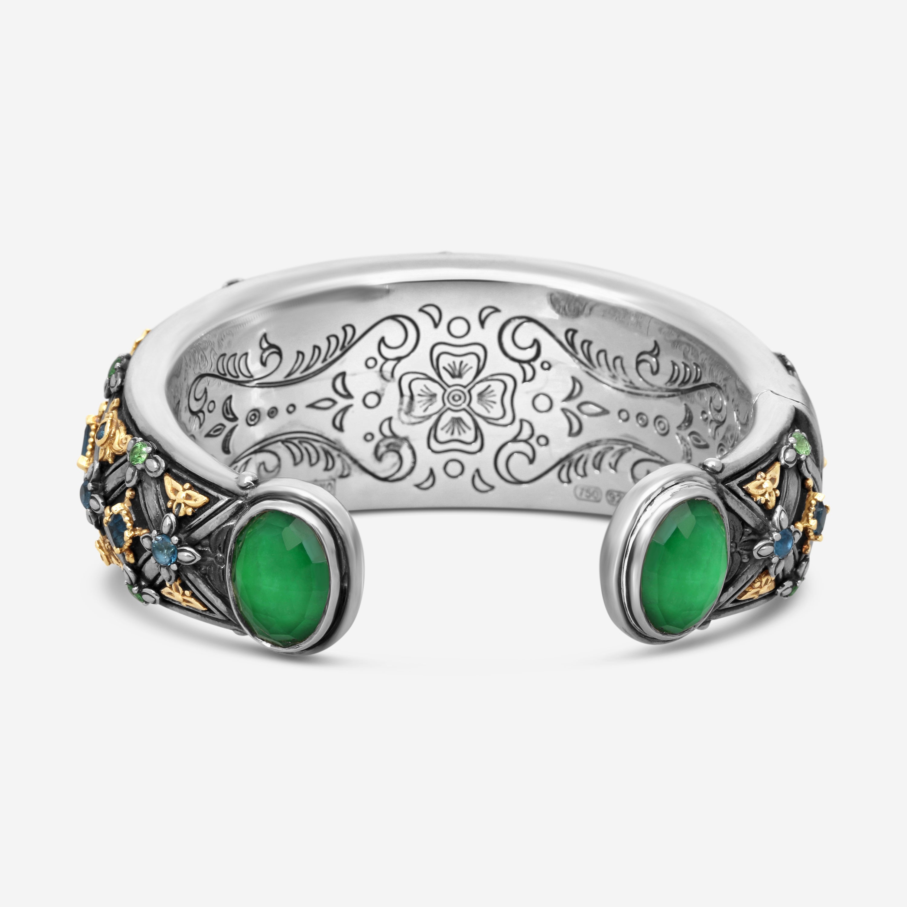 Konstantino Nemesis Sterling Silver & 18K Yellow Gold Pearl, Amethyst, & Topaz Bracelet BMK4371-402-CUT