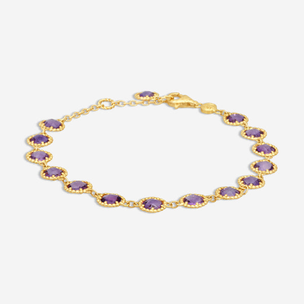 Nanis 18K Yellow Gold Amethyst Bracelet BN19-560am - THE SOLIST