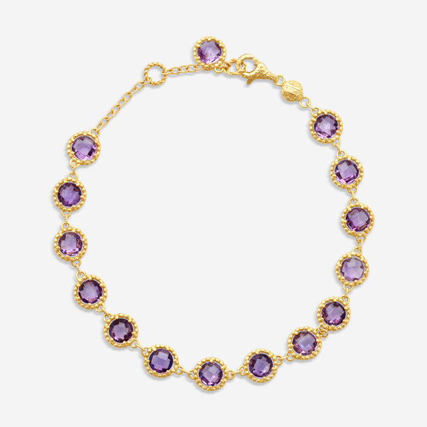 Nanis 18K Yellow Gold Amethyst Bracelet BN19-560am - THE SOLIST