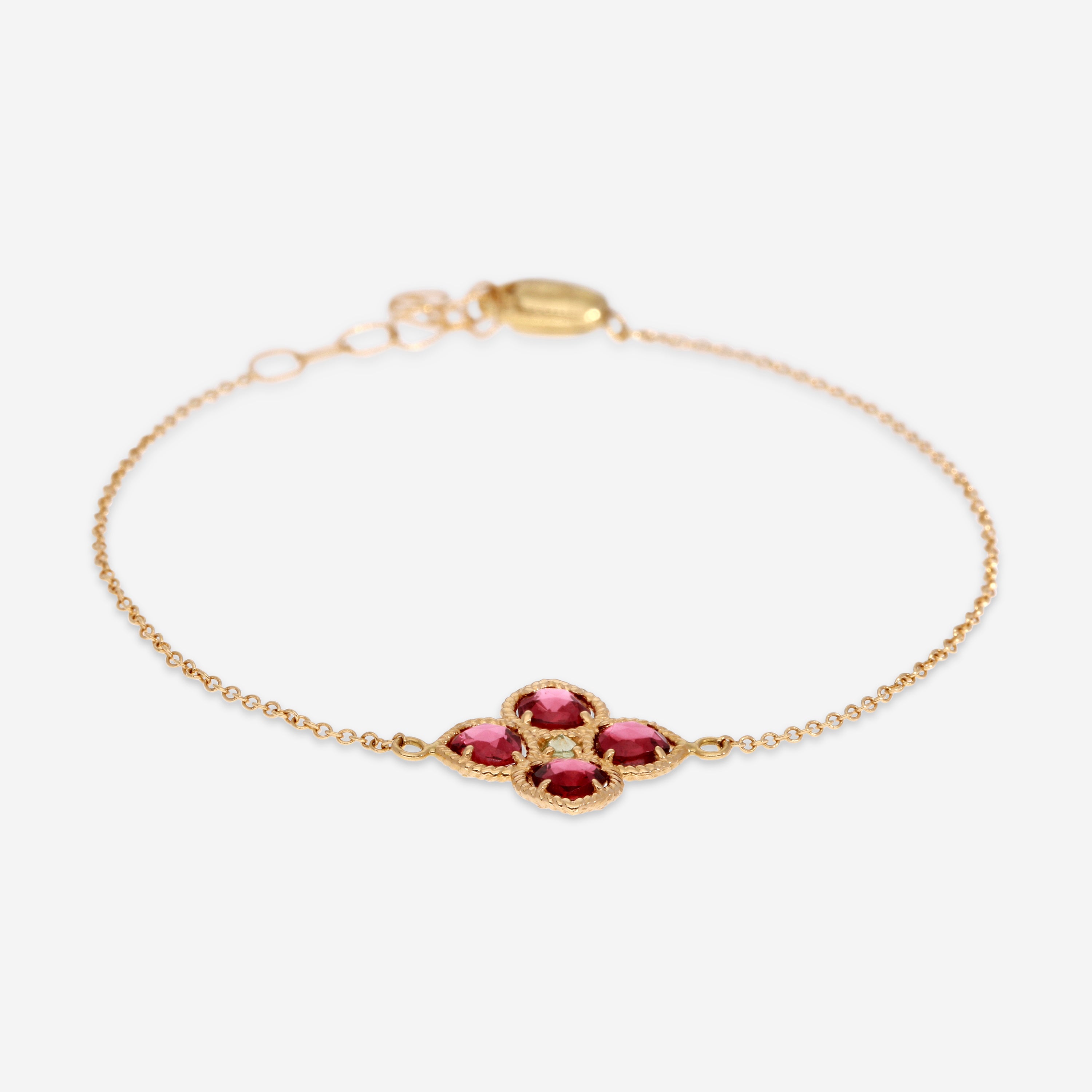 Nanis 18K Yellow Gold Ruby Chain Bracelet BN2-579