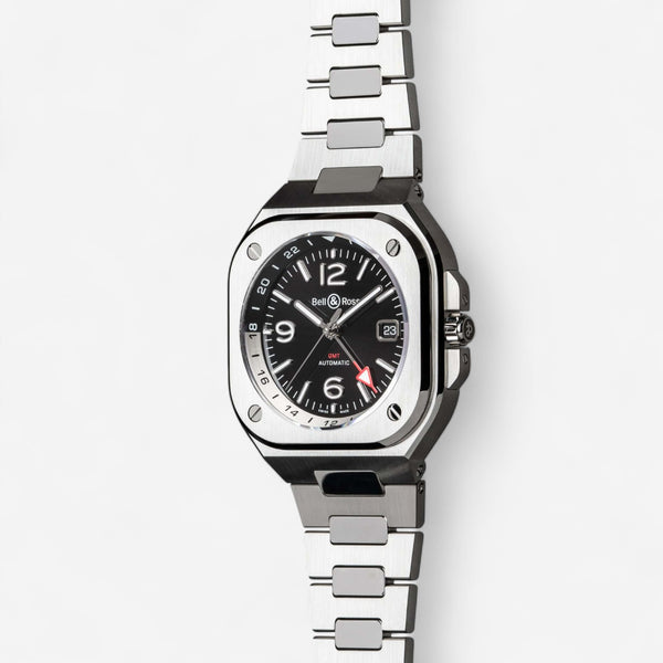 Bell & Ross BR 05 GMT Stainless Steel Automatic Men's Watch BR05G-BL-ST/SST - THE SOLIST