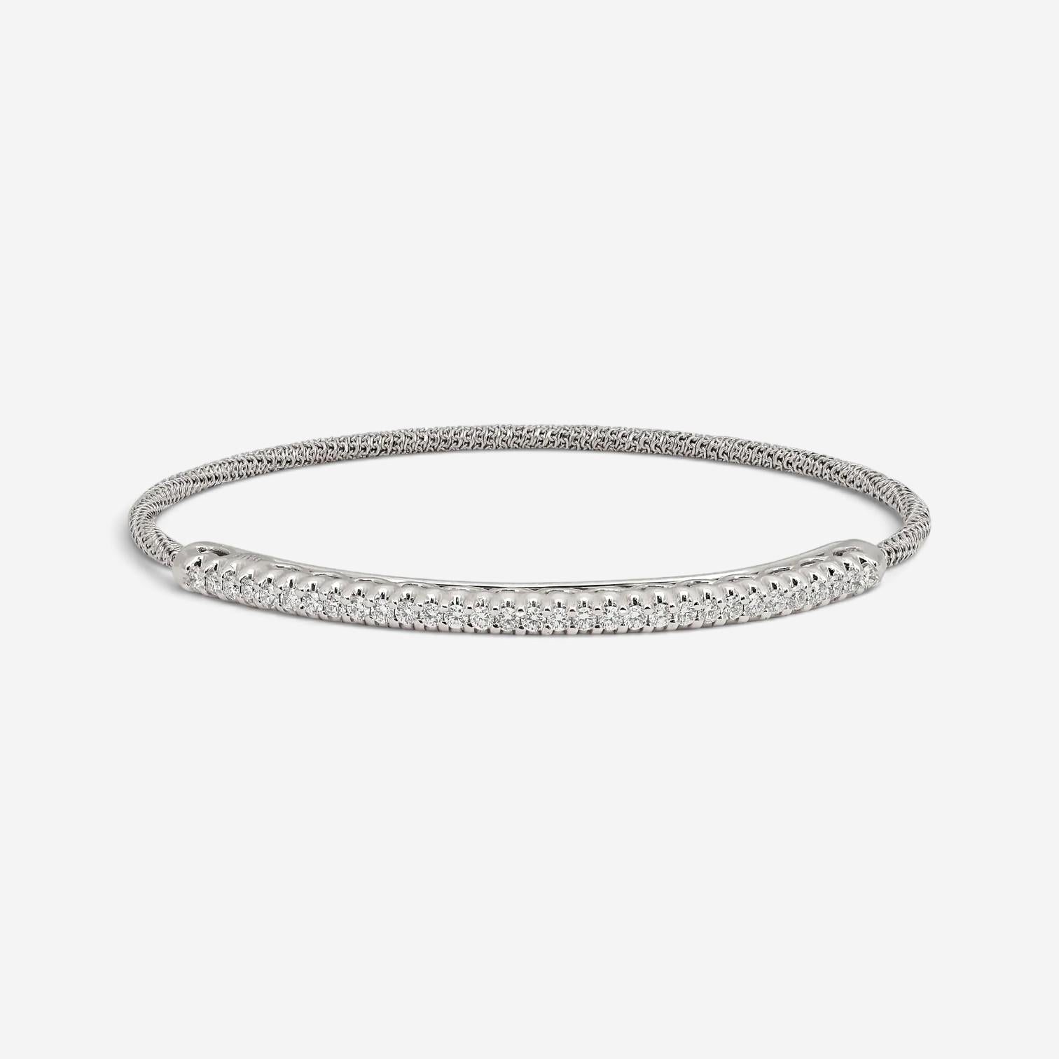 Giovanni Ferraris 18K White Gold & Titanium Diamond Spring Bracelet BR1899AB-B
