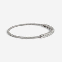Giovanni Ferraris 18K White Gold & Titanium Diamond Spring Bracelet BR1899AB-B