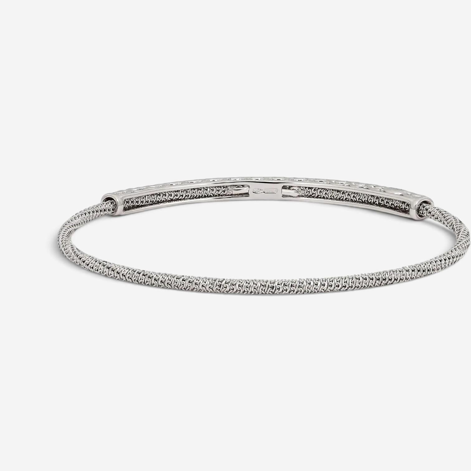 Giovanni Ferraris 18K White Gold & Titanium Diamond Spring Bracelet BR1899AB-B