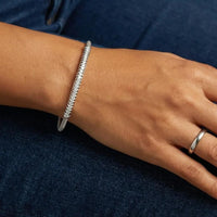 Giovanni Ferraris 18K White Gold & Titanium Diamond Spring Bracelet BR1899AB-B