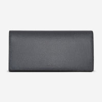 Bally Mialiro Men's Dark Grey Leather Embossed Wallet 6216396