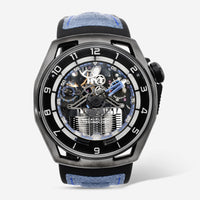 HYT Hastroid Supernova Blue LE Black Titanium & Carbon Manual Wind Watch H02754-A - THE SOLIST