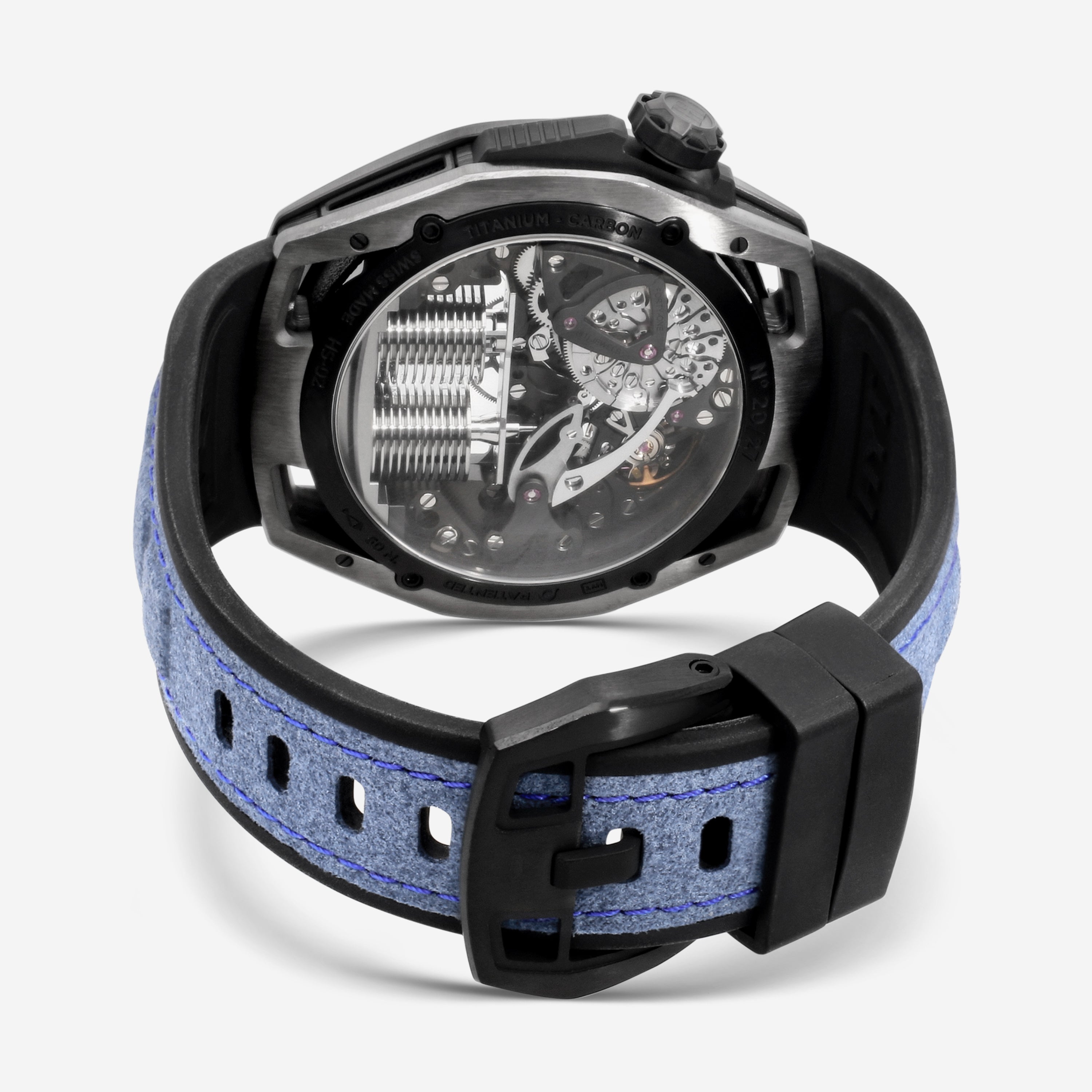 HYT Hastroid Supernova Blue LE Black Titanium & Carbon Manual Wind Watch H02754-A - THE SOLIST