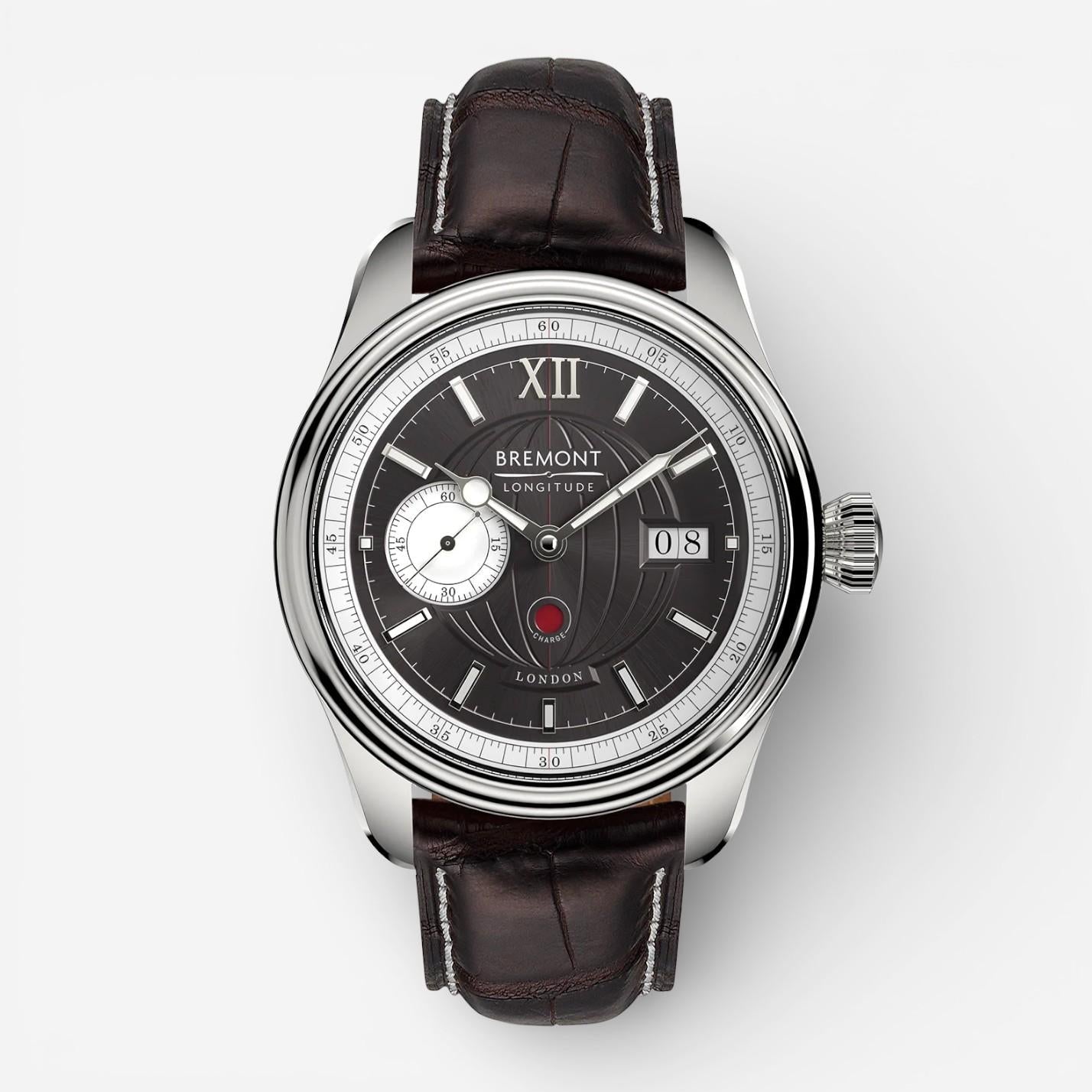 Bremont Longitude Stainless Steel Automatic Men's Watch LONGITUDE-SS-R-S