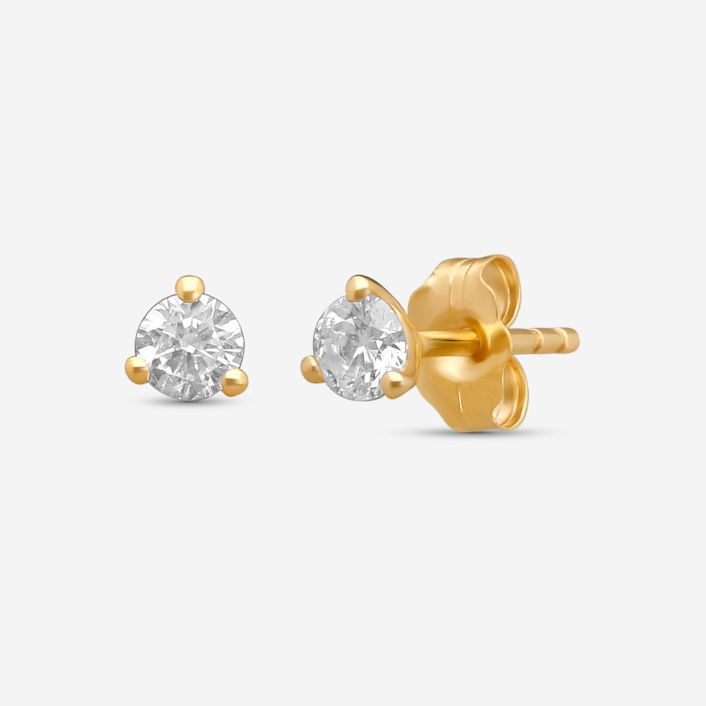 Ina Mar 14K Yellow Gold Diamond Martini Stud Earrings ST1001D-FY-033F - THE SOLIST