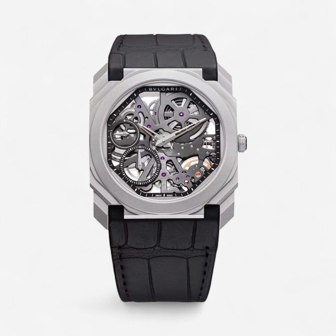 Bulgari Octo Finissimo Titanium Skeleton Manual Wind Men's Watch 102714