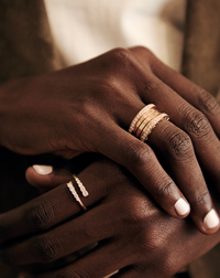 Bulgari B.Zero1 18K Rose Gold Diamond Ring Sz. 5.5 348025