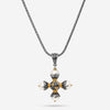 Konstantino 18K Yellow Gold, Pearl Cross Pendant Necklace C-STKJ76-122 - THE SOLIST