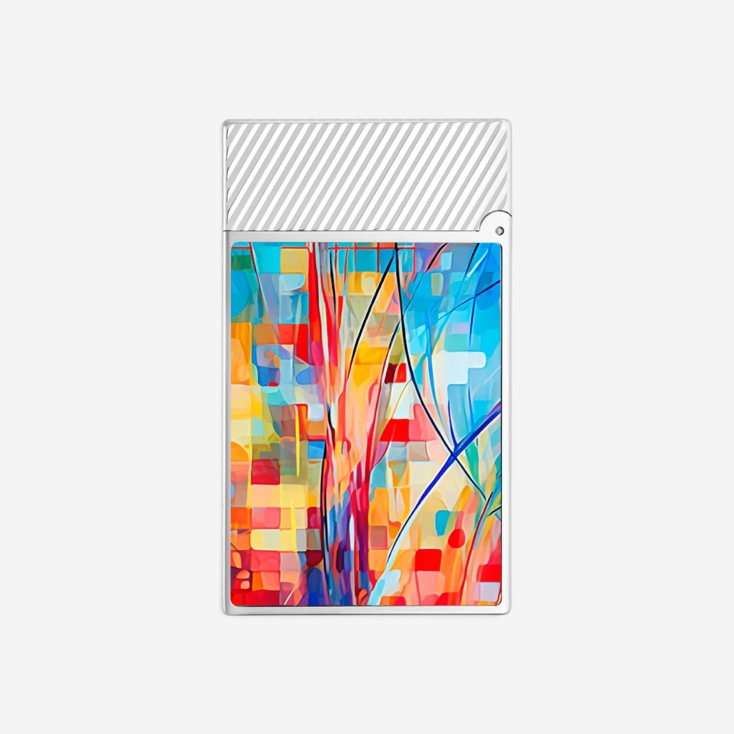S.T. Dupont Line 2 Graff'ty Multi-Color Lacquer & Palladium Lighter C16024