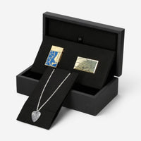 S.T. Dupont Fender Blue Lacquer Lighter & Necklace Set C16026CL