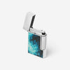 S.T. Dupont Line 2 Geode Blue Lacquer & Palladium Lighter C16035CL