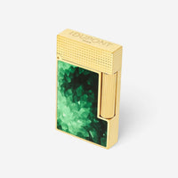 S.T. Dupont Line 2 Geode Green Lacquer & Gold Lighter C16036CL