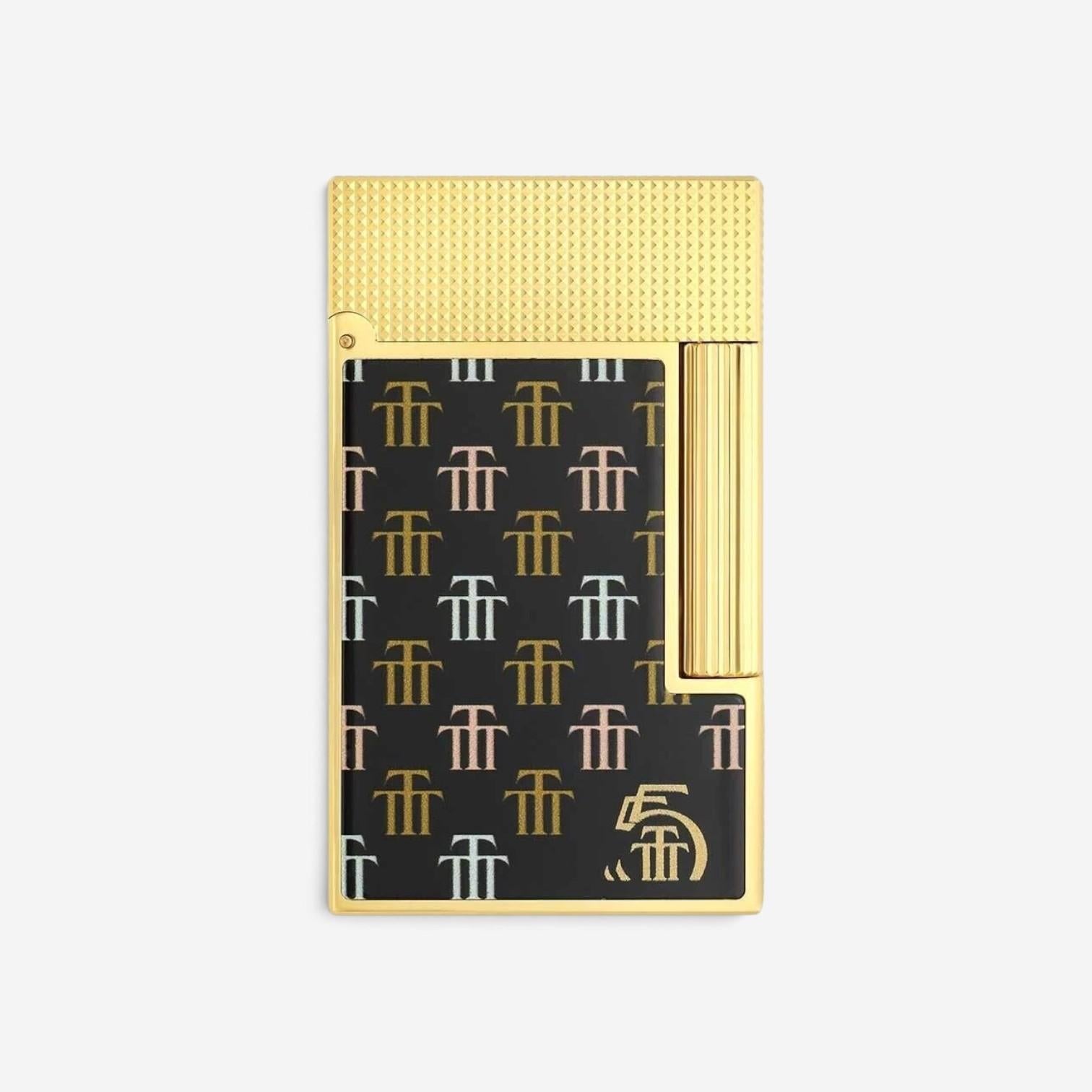 S.T. Dupont Trinidad 55th Anniversary Yellow Gold Plated &Lacquer Lighter C16