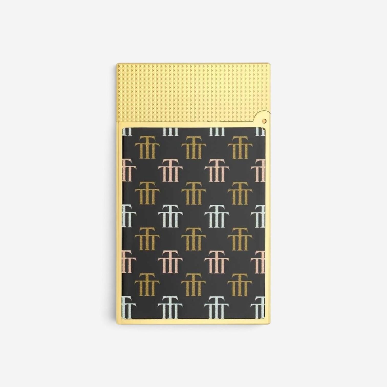 S.T. Dupont Trinidad 55th Anniversary Yellow Gold Plated &Lacquer Lighter C16