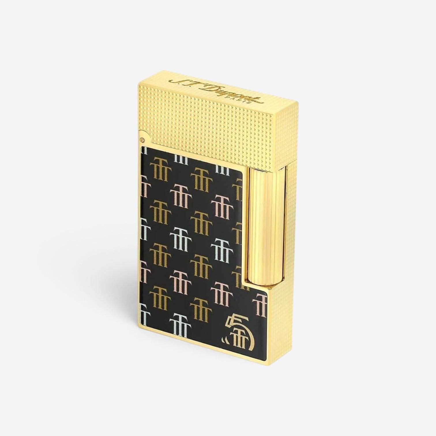 S.T. Dupont Trinidad 55th Anniversary Yellow Gold Plated &Lacquer Lighter C16