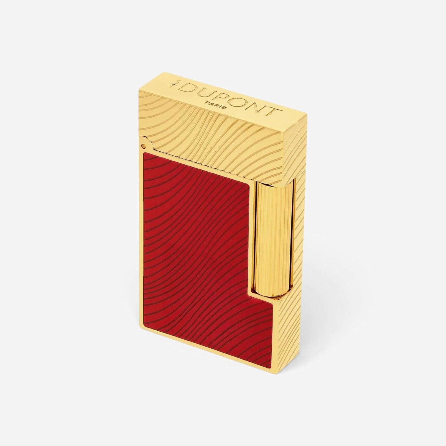 S.T. Dupont Line 2 Perfect Ping Horse Mane Red Lacquer Lighter C16089CL