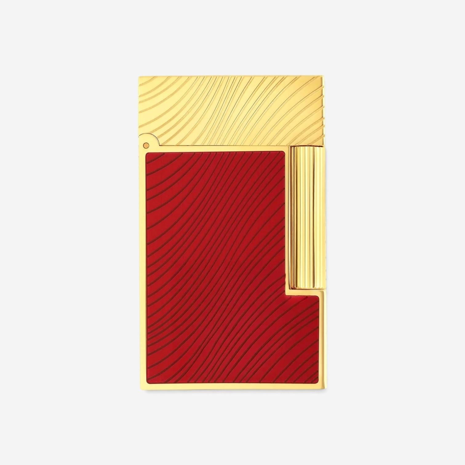 S.T. Dupont Line 2 Perfect Ping Horse Mane Red Lacquer Lighter C16089CL