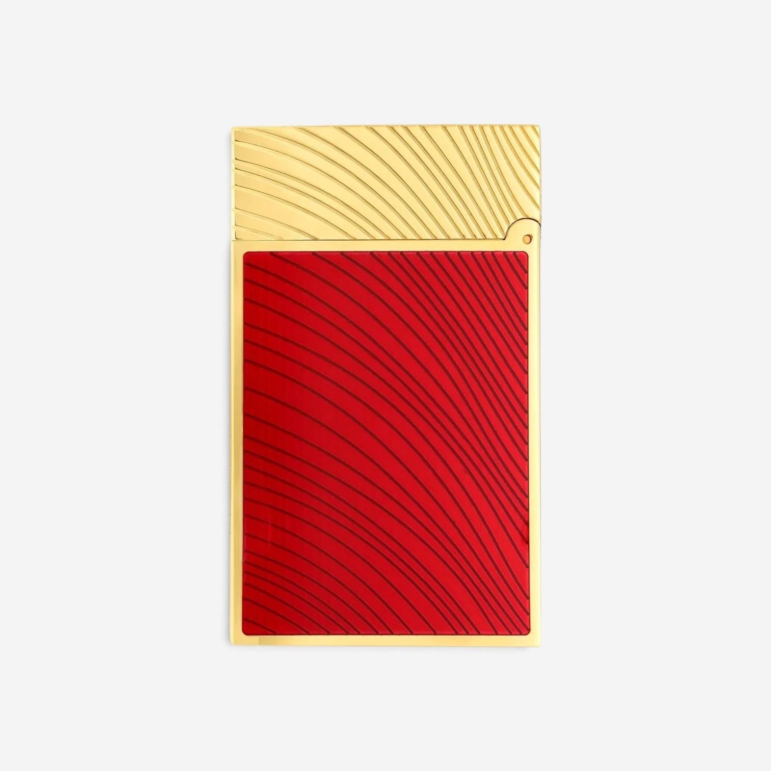 S.T. Dupont Line 2 Perfect Ping Horse Mane Red Lacquer Lighter C16089CL