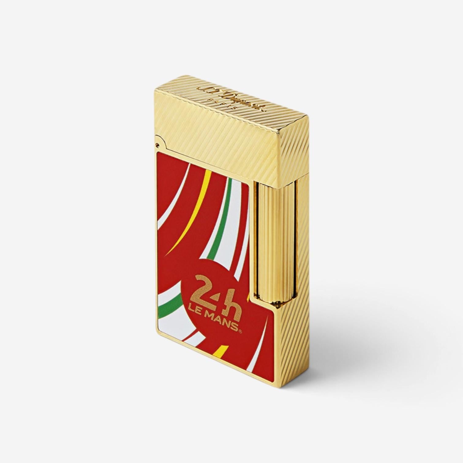 S.T. Dupont Line 2 Le Mans Red Lacquer & Gold-Tone Lighter C16090