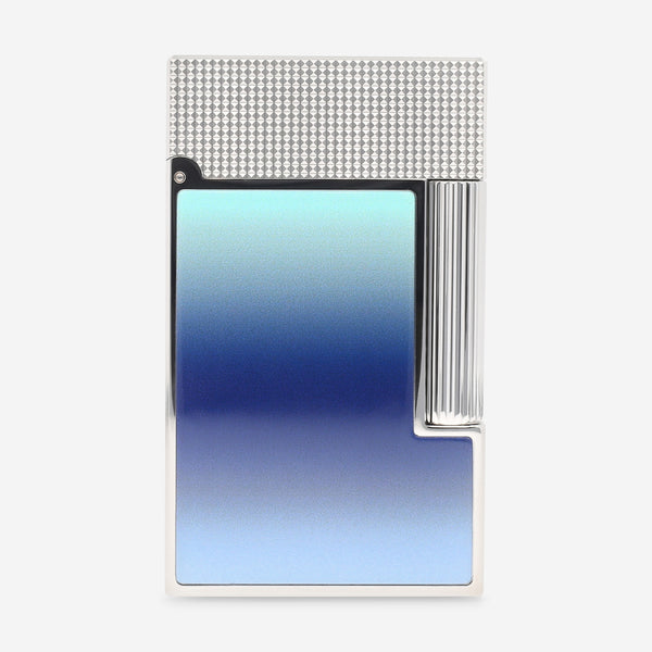 S.T. Dupont Line 2 La Mer Gradient Blue Lacquer Palladium Plated Lighter C16132
