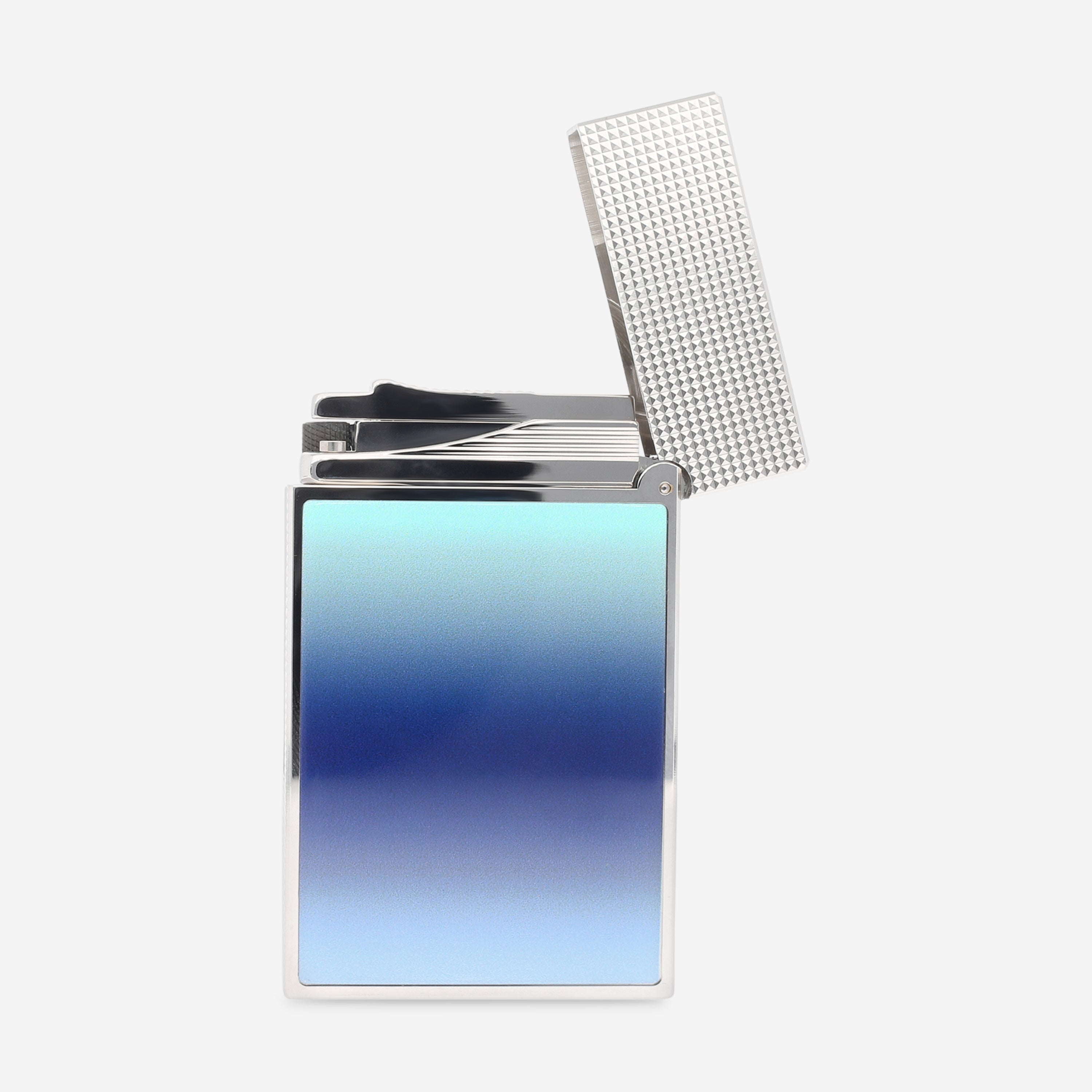 S.T. Dupont Line 2 La Mer Gradient Blue Lacquer Palladium Plated Lighter C16132