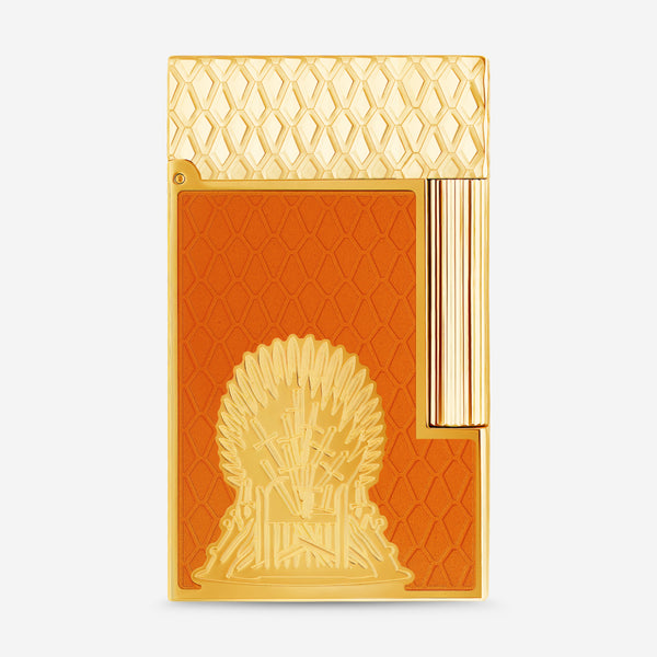 S.T. Dupont Ligne 2 Game of Thrones Fire Orange Yellow Gold Plated Lacquer Lighter C16413