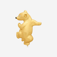 Suna 18K Yellow Gold Sapphire & Diamond Bear Pin P7142SY