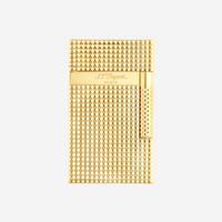 S.T. Dupont Le Grand Brass & Yellow Gold Plated Diamond Head Lighter C23009