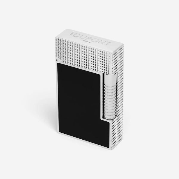 S.T. Dupont LeGrand Black Lacquer Palladium Diamond Head Lighter C23780CL