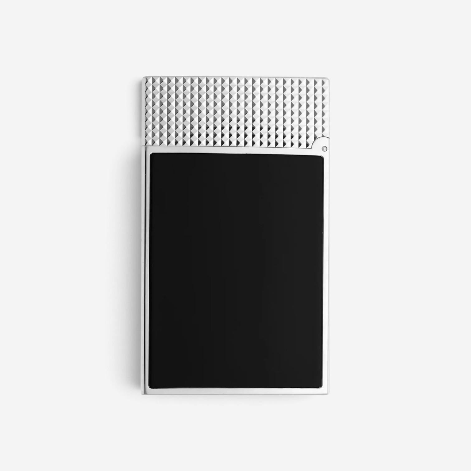 S.T. Dupont LeGrand Black Lacquer Palladium Diamond Head Lighter C23780CL