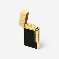 S.T. Dupont LeGrand Black Lacquer Yellow Gold Diamond Head Lighter C23790CL