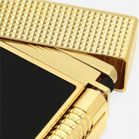 S.T. Dupont LeGrand Black Lacquer Yellow Gold Diamond Head Lighter C23790CL