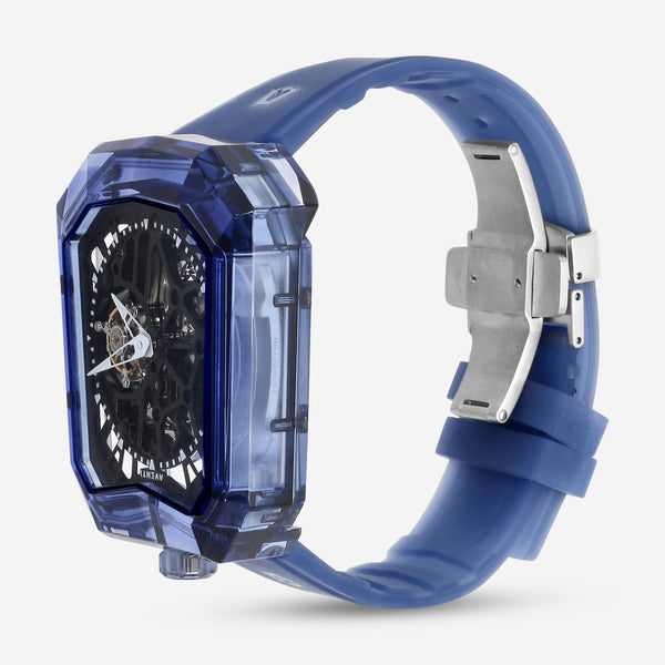 Aventi Royal Blue Sapphire Crystal Tourbillon Manual Wind Men's Watch A11-02