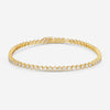 Mémoire Milgrain 18K Yellow Gold Diamond Tennis Bracelet CBDD134-18KY