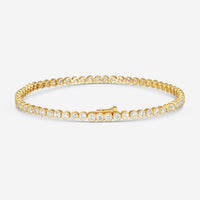 Mémoire Milgrain 18K Yellow Gold Diamond Tennis Bracelet CBDD134-18KY