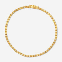 Mémoire Milgrain 18K Yellow Gold Diamond Tennis Bracelet CBDD134-18KY