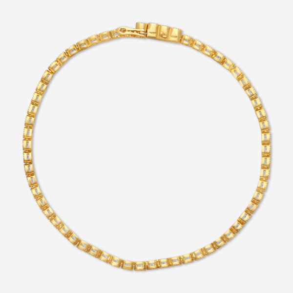 Mémoire Milgrain 18K Yellow Gold Diamond Tennis Bracelet CBDD134-18KY