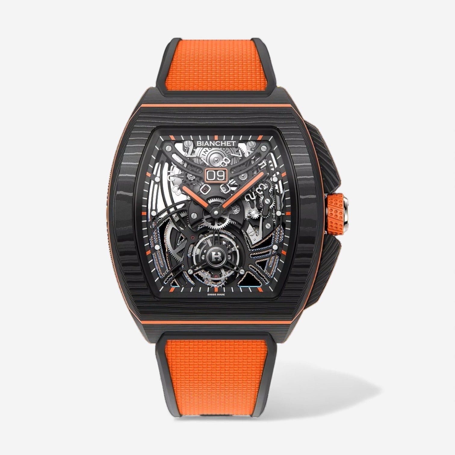 Bianchet Flying Tourbillon Grande Date Titanium & Carbon Manual Wind Men's Watch CBOFTGD4