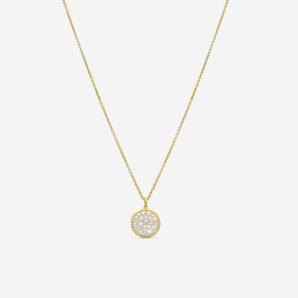 MEMOIRE - 18K YG Luna Pave Medallion Necklace 11mm (Approx.3.8gr./ DIA: .45ct.twd.) - CCPV110-YG
SIZE / L:18" - THE SOLIST