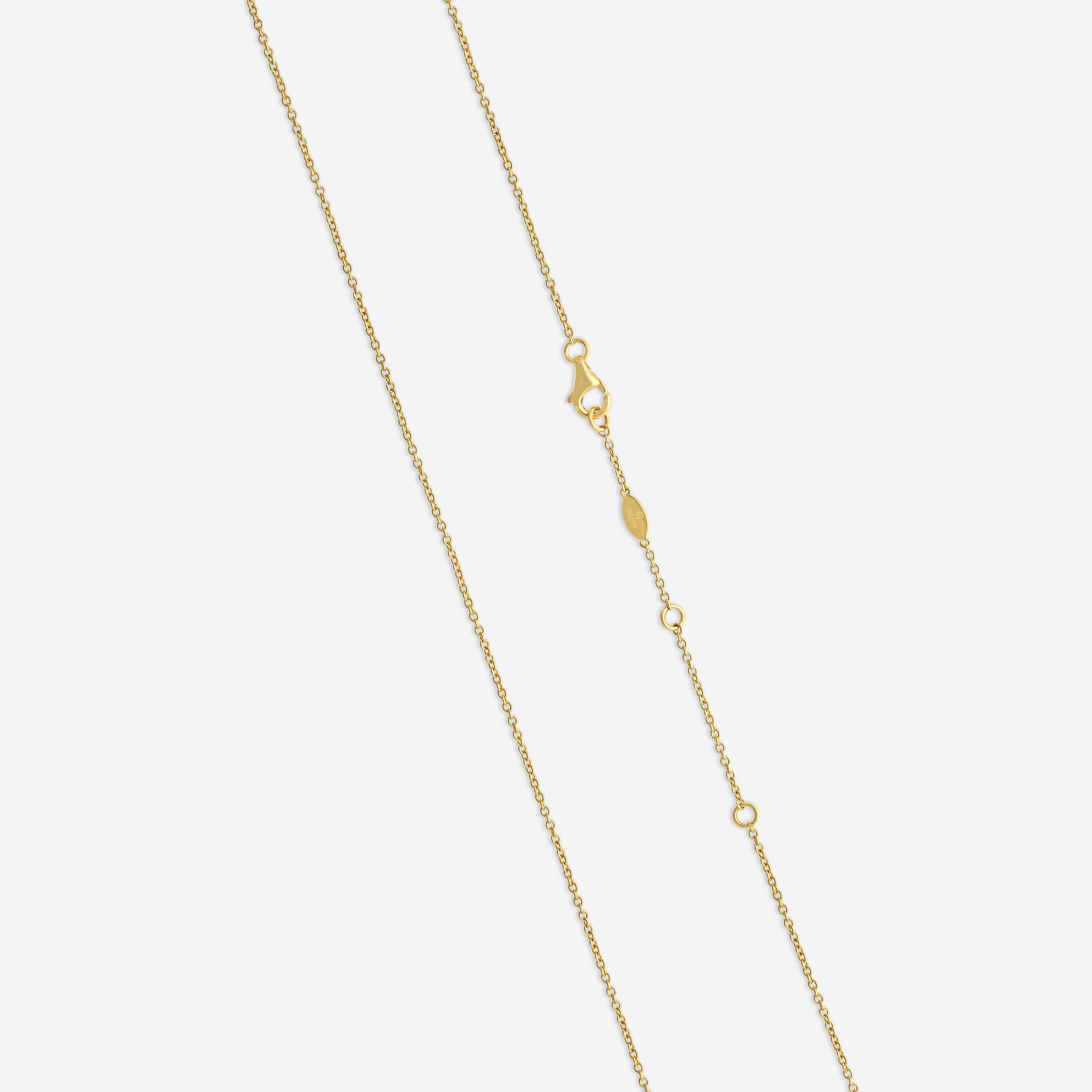 MEMOIRE - 18K YG Luna Pave Medallion Necklace 11mm (Approx.3.8gr./ DIA: .45ct.twd.) - CCPV110-YG
SIZE / L:18