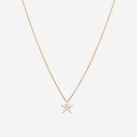 MEMOIRE - 18K RG Luna Pave Star Pendant  (Approx.2.8gr./ DIA: .16ct.twd.) - CCPV111-RG
SIZE / L:18" - THE SOLIST