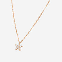 MEMOIRE - 18K RG Luna Pave Star Pendant  (Approx.2.8gr./ DIA: .16ct.twd.) - CCPV111-RG
SIZE / L:18" - THE SOLIST